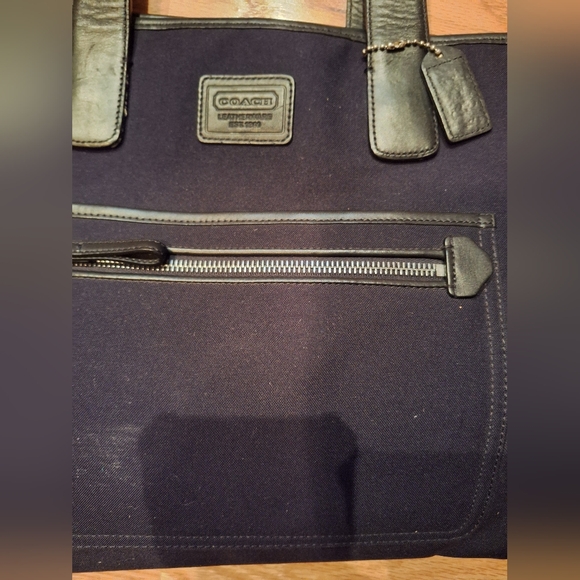 Vintage black coach diaper or computer bag. GREAT CONDITION - Picture 2 of 9